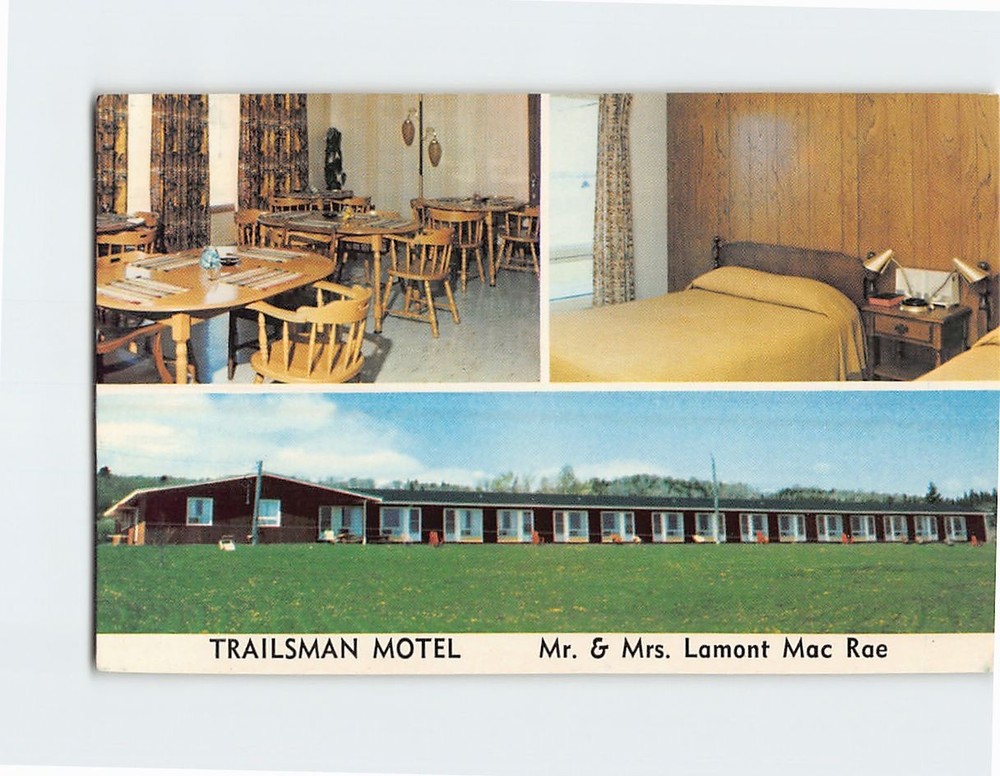 Postcard Trailsman Motel Baddeck Nova Scotia Canada
