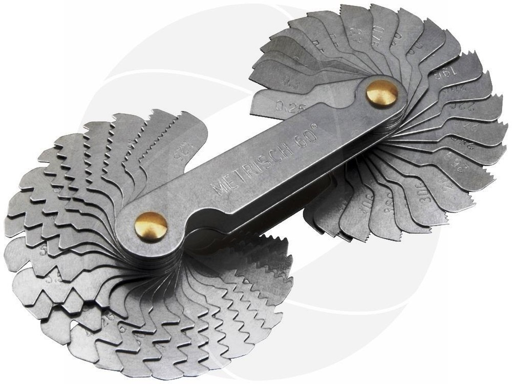 52pcs Measuring Gauge Pitch 60 Metric 55 British Imperial Witworth Bolt Thread