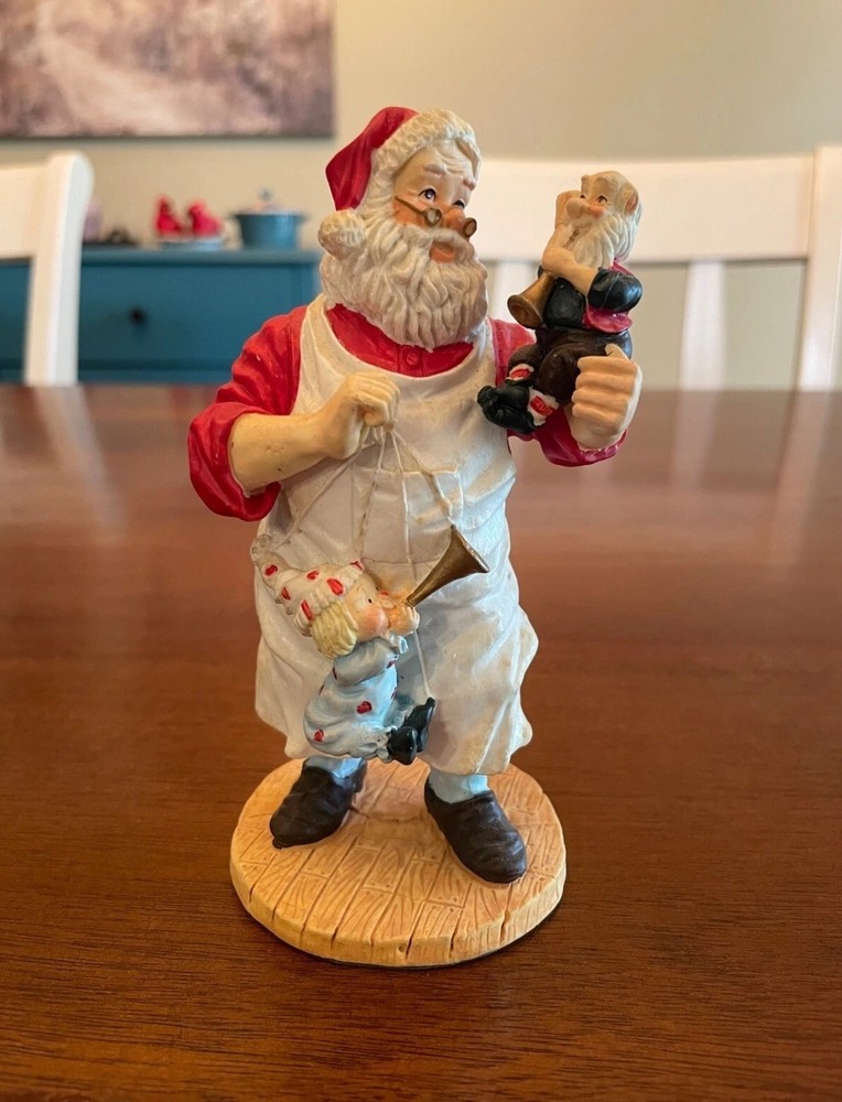 Department 56 Santa Elf Christmas Holiday Decor Figurine Holding Marionette