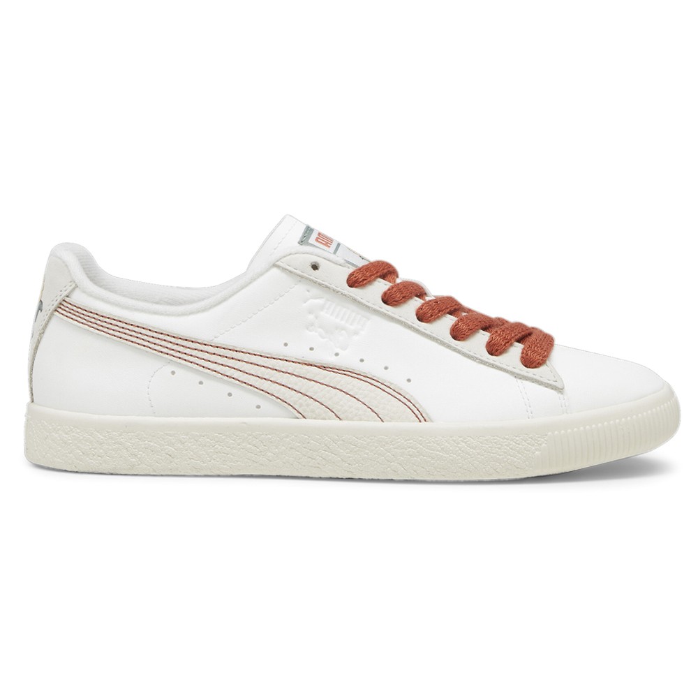PUMA Clyde Huskie Lace Up  Mens White Sneakers Casual Shoes 39311401