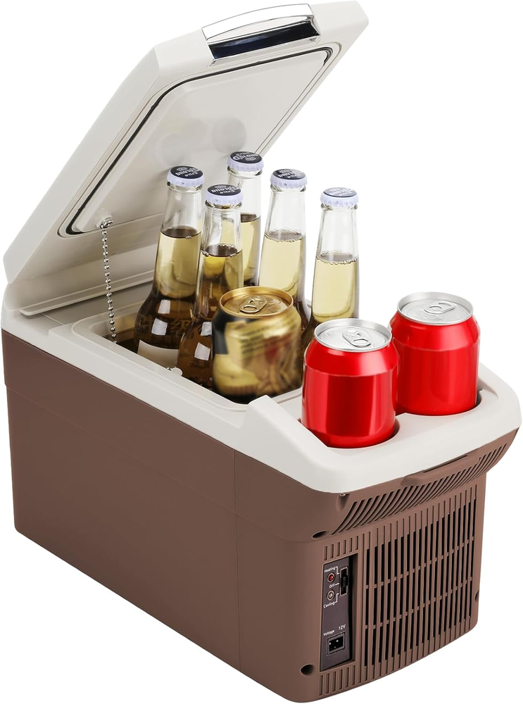 12V Car Refrigerator Cooler/Warmer 6 Quart (6L) 40℉~140℉,12 Volt DC &110V AC, El