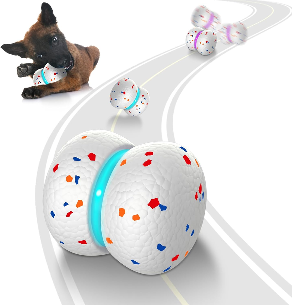 Juguetes interactivos para perros para aburrimiento bola rebotante para perros con movimiento activado