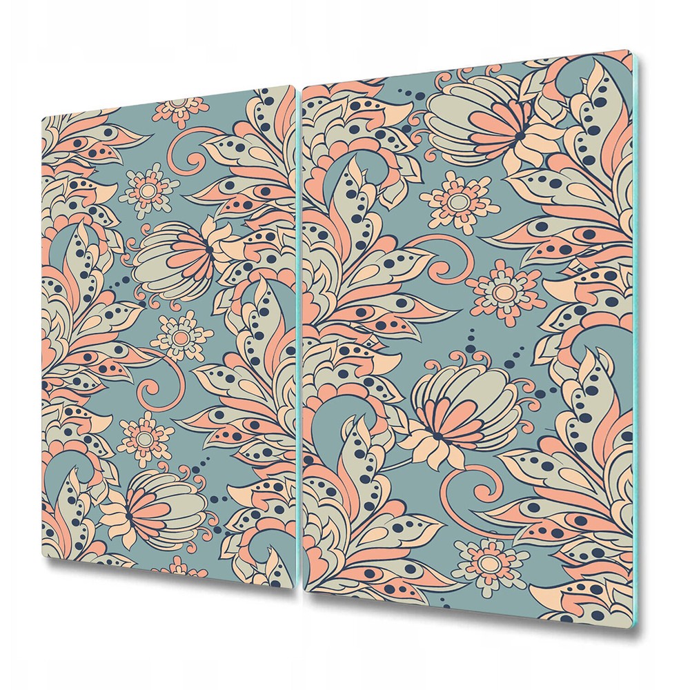 Glass Worktop Saver Kitchen Floral fairytale Colourful vibrant Art 2x30x52