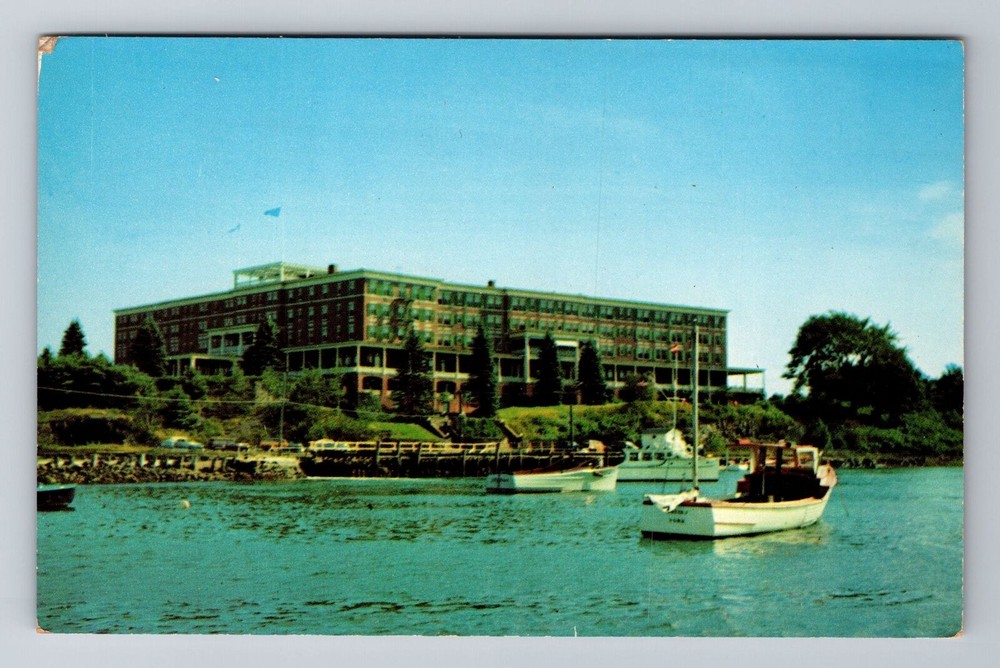 York Harbor ME-Maine, Marshall House, Advertising, Antique Vintage Postcard