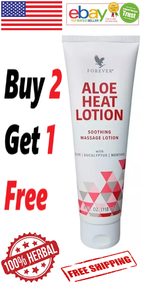 Forever Aloe HEAT LOTION Soothing Massage Lotion 100% Herbal 118ml. (FREE SHIP)