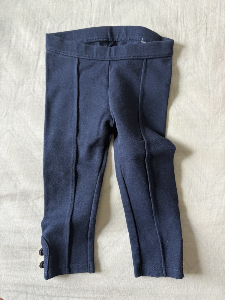 Janie And Jack 12-18 Months Blue Leggings With Gold Details On The Side