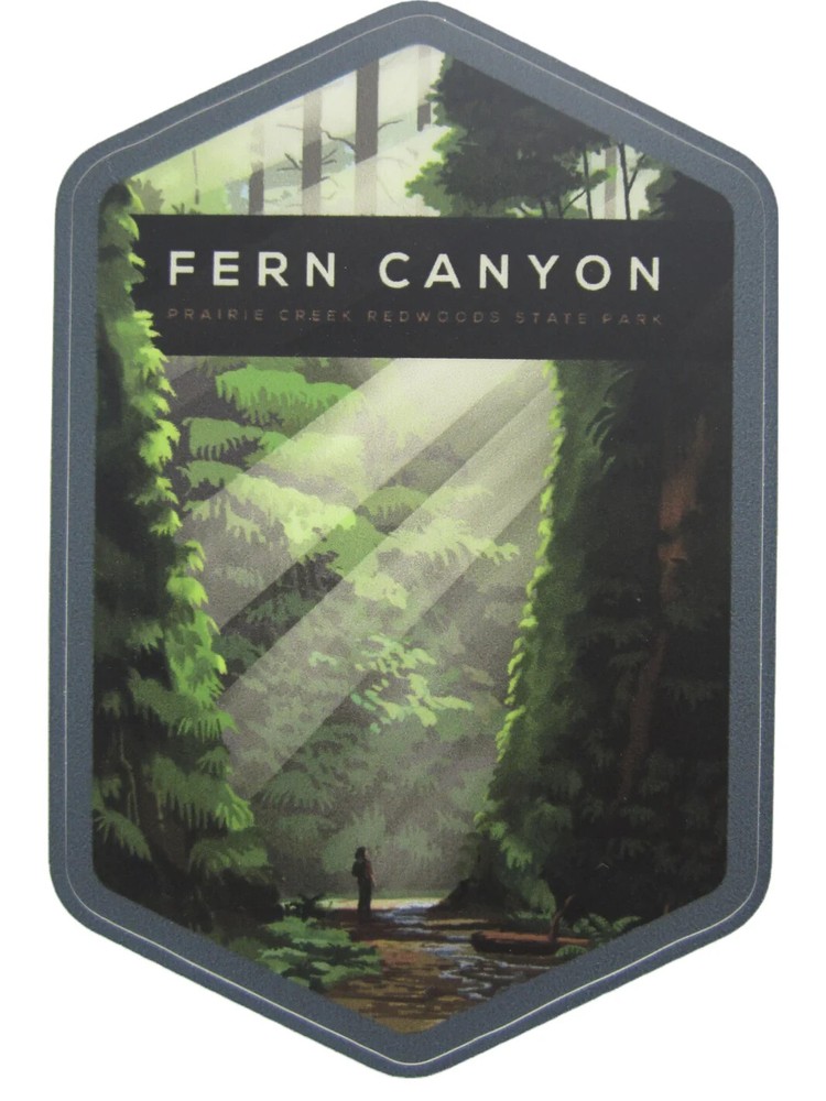 Fern Canyon sticker weatherproof bumper vinyl decal