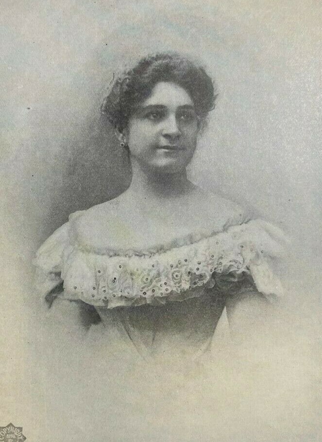 1899 Vintage Magazine Illustration Actress Olga Pevny