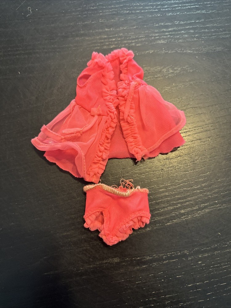 Best Buy Fashion # 7816 * Pink Short Nighty & Panty * Vintage 1974 Barbie  Flaws