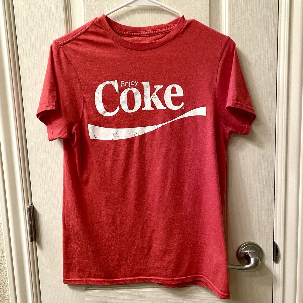 Coca Cola Enjoy Coke T Shirt Vintage Look Crew Neck Mens Size Small