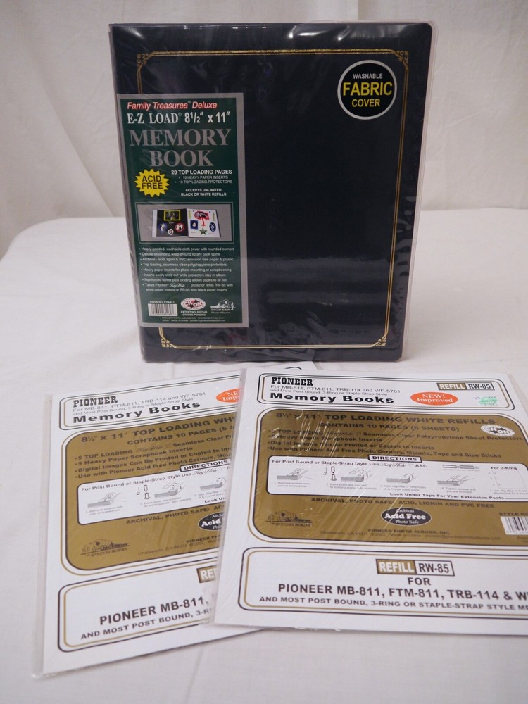 Pioneer Memory Book MB-811 Navy Blue Acid Free 8.5x 11