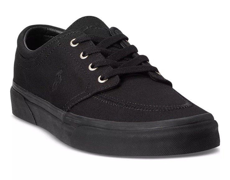 Polo Ralph Lauren Men's Faxon Black Canvas Sneaker - Size 11.5
