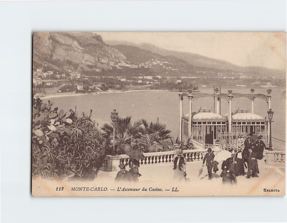 Postcard L Ascenseur du Casino Monte Carlo Monaco Monaco