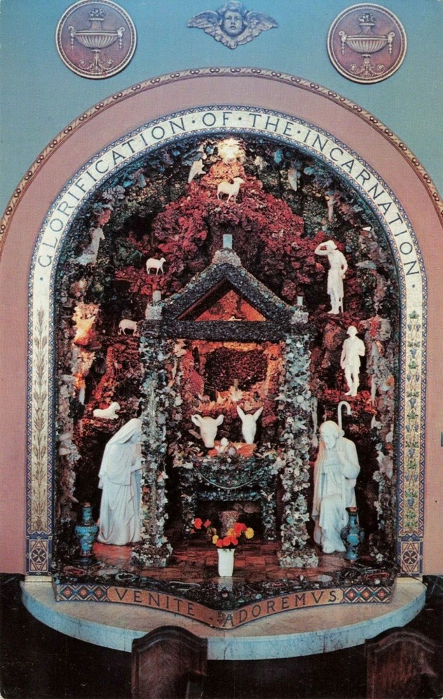 Christmas Chapel in St Peter & Paul's Catholic Church West Bend Iowa IA Postcard