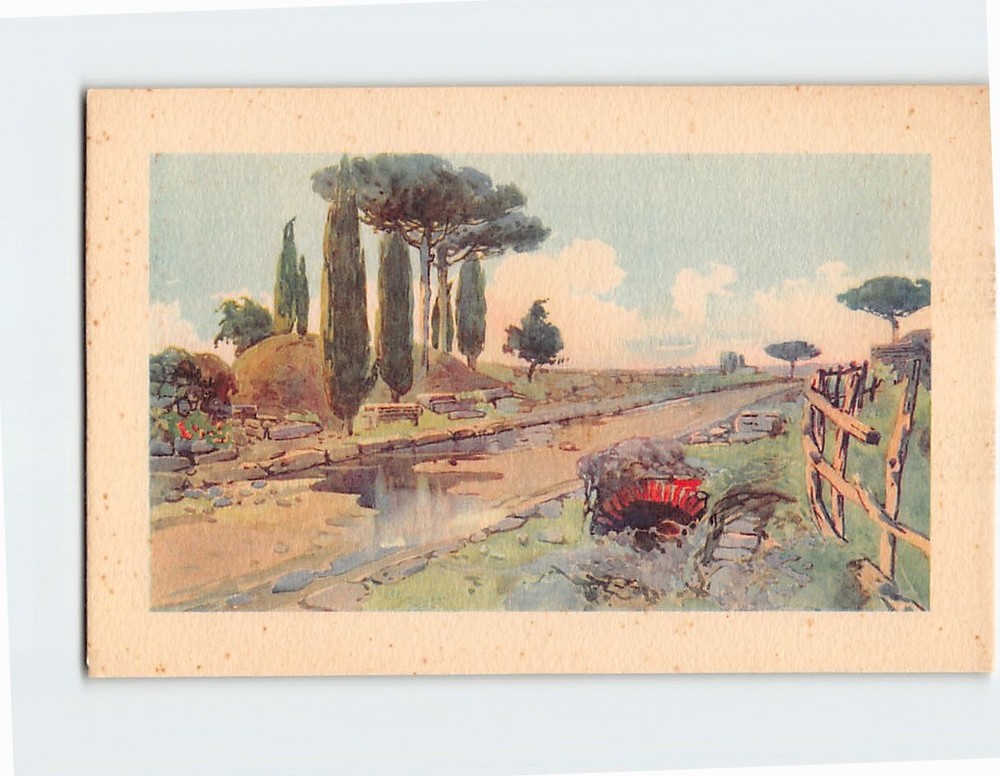 Postcard Via Appia Rome Italy