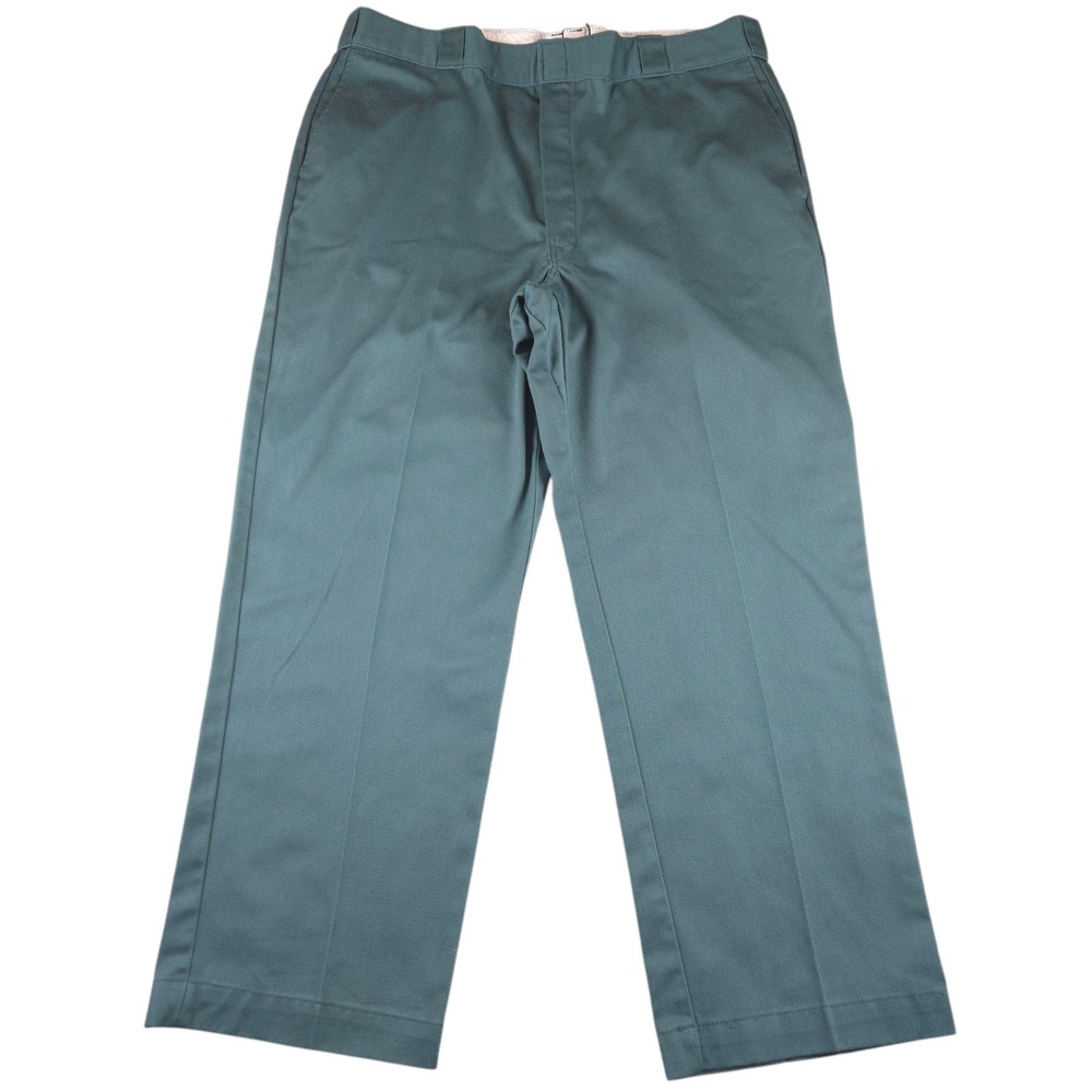 Vintage 80s 90s Dickies 874 Work Pants Mens 40x29 Green Made in USA Skatewear