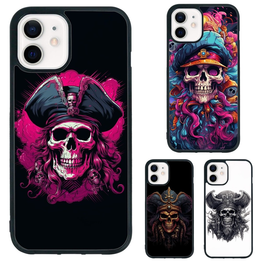 art skull pirate poster For iPhone XS XR 6 7 8 Plus SE 2nd 3rd Lightweight Cover