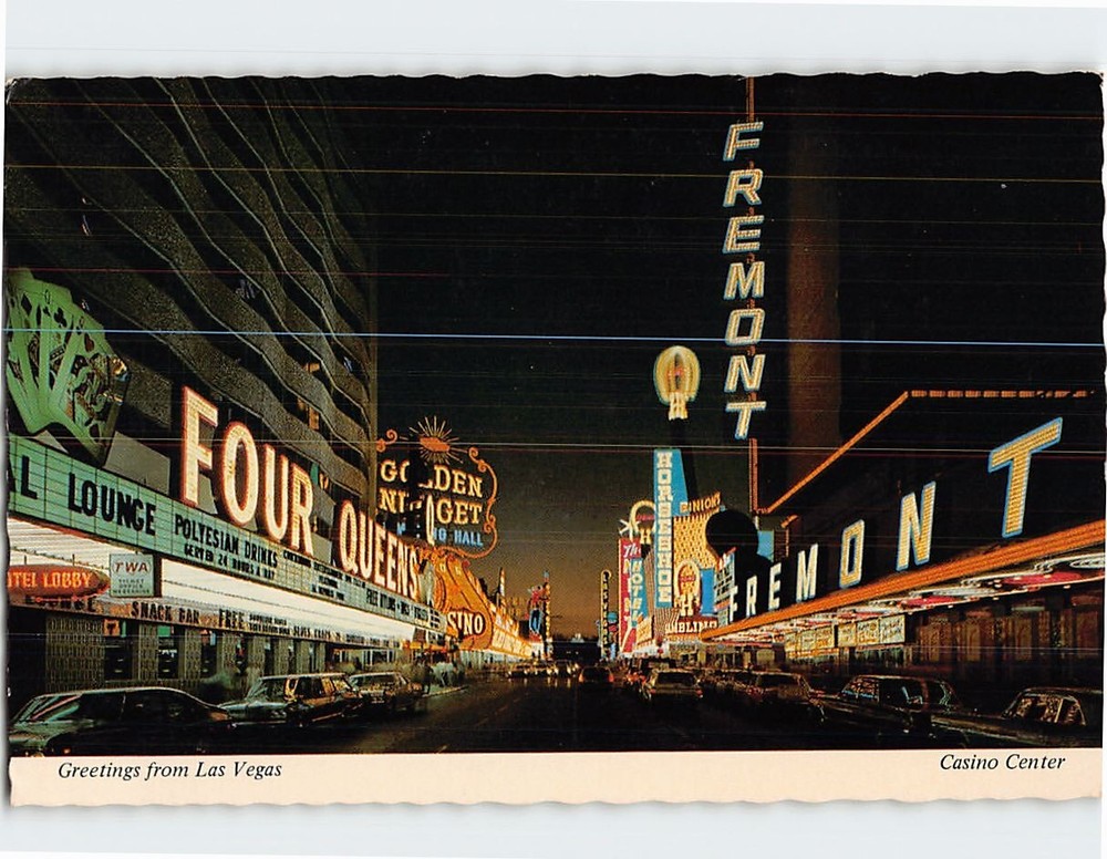 Postcard Casino Center Greetings from Las Vegas Nevada USA