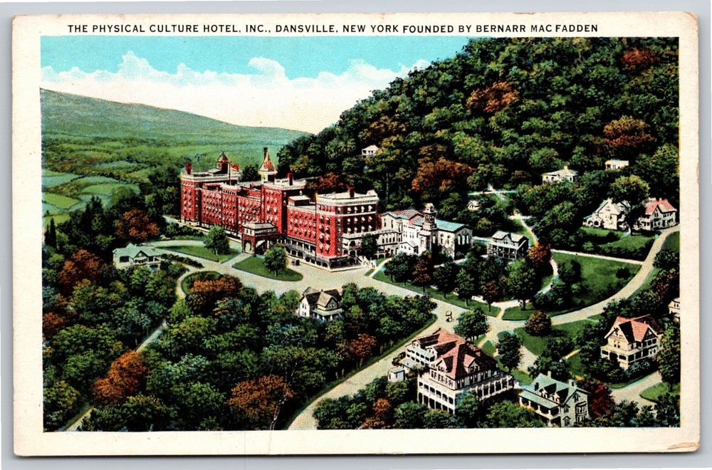 Dansville New York~Birds Eye View Of Physical Culture Hotel~Vintage Postcard