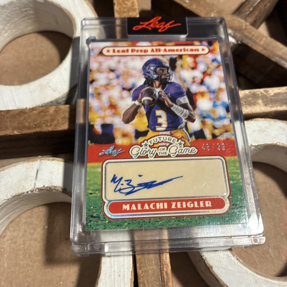2025 Leaf - Malachi Zeigler Prep All-American #FG-MZ1 Glory Of The Game Auto /99