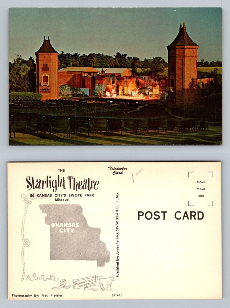 Kansas City, MO-Missouri, Starlight Theatre Swope Park Stage Vintage Postcard