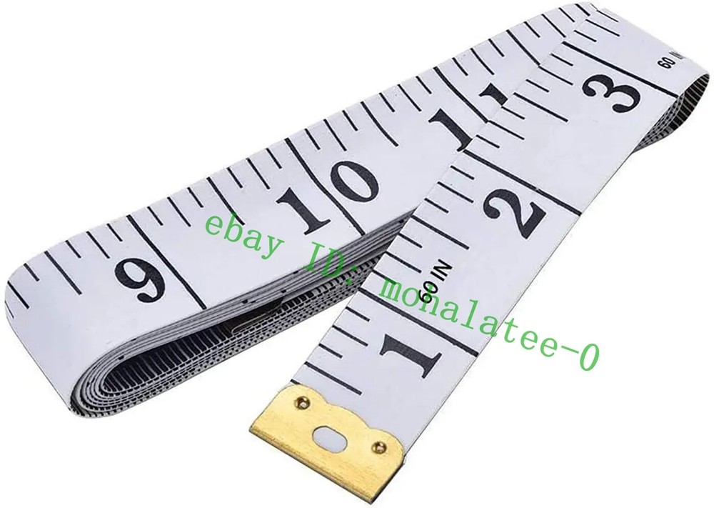 60-Inch White Flexible Soft Tape Measure for Sewing & Body with Dual Scales