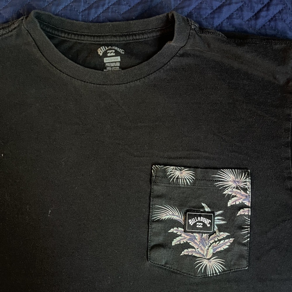 Billabong Flower Pocket black t shirt Adult M