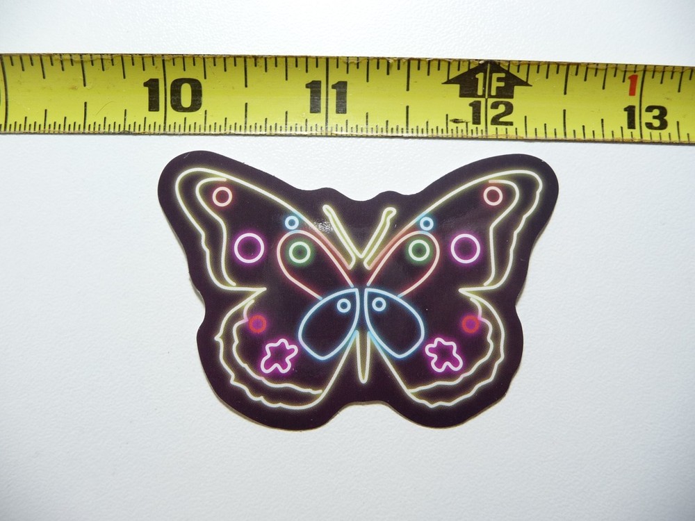 Colorful Neon Butterfly Moth Decal Sticker for Laptop Cute Funny Decor