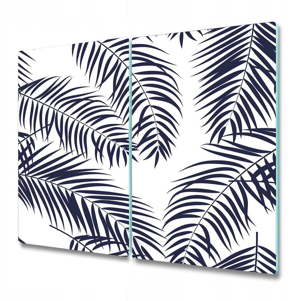 Glass Chopping Cutting Board Utensil Tropical Palm Watercolour Leaves 2x30x52