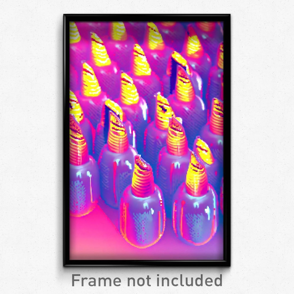 8-Bit Psychedelic Pixel Art Poster - Glossy Video Game Print