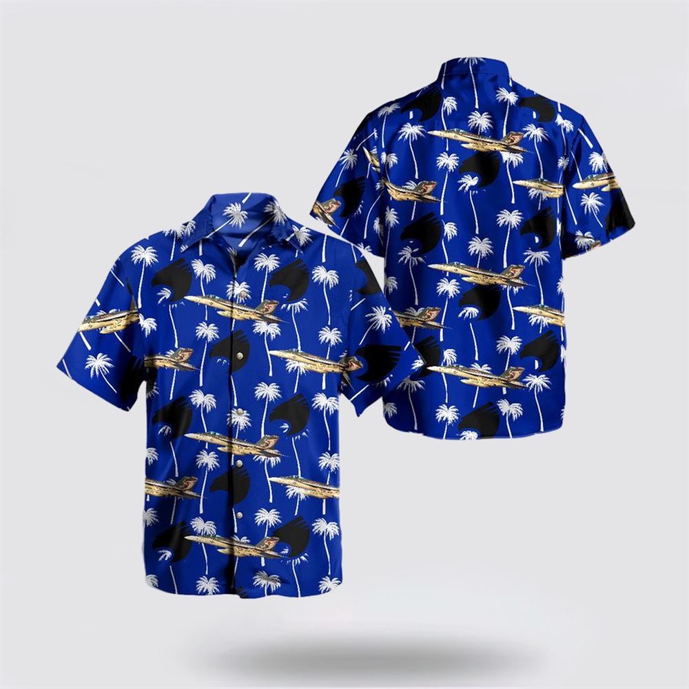 US Navy Boeing FA 18E Super Hornet of VFA 137 Kestrels Hawaiian Shirt 8211 Beach