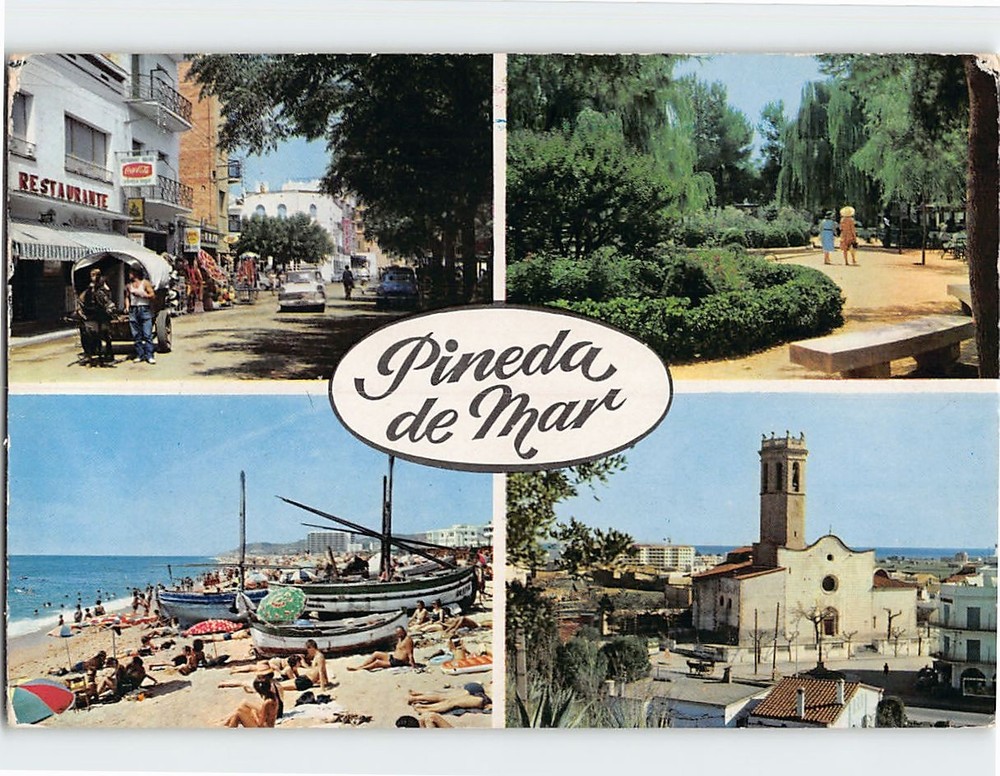 Postcard Pineda de Mar Spain