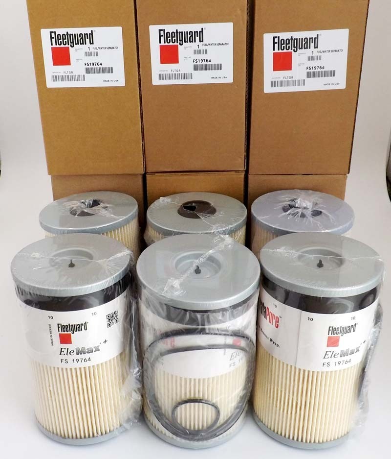 6Pcs FS19764 Fleetguard Fuel Filter With Water Separator NEW Free Shipping