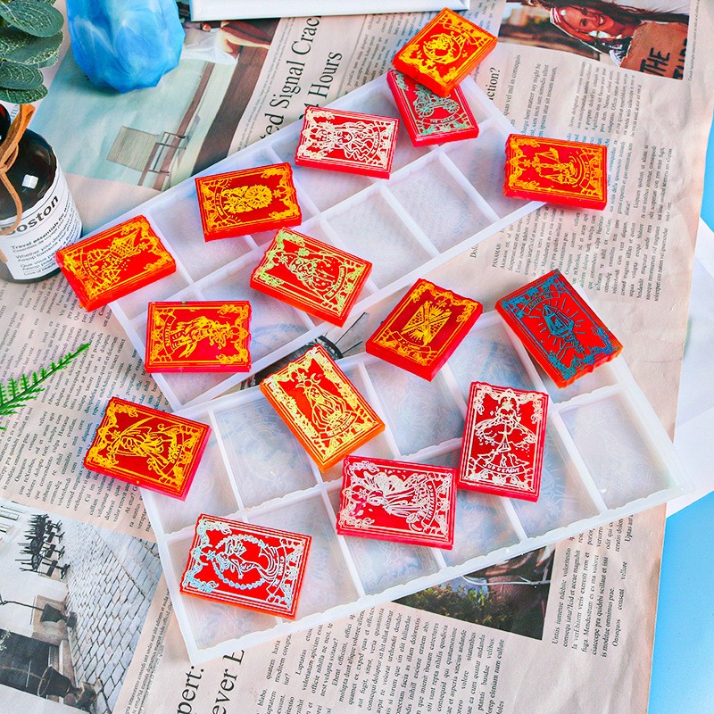24 Silicone Molds for DIY Epoxy Resin Tarot Cards and Game Pieces