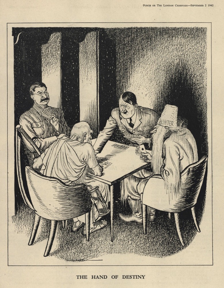RARE WW2 British Propaganda Cartoon HITLER 