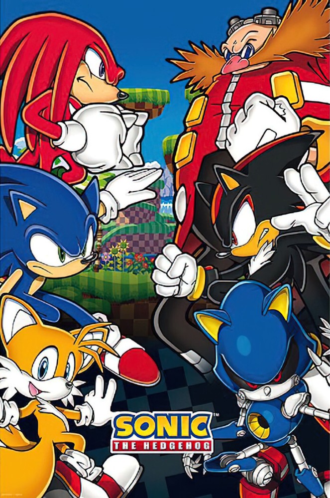 Sonic The Hedgehog - TV Show / Gaming Poster (Good vs. Evil) (Size: 24