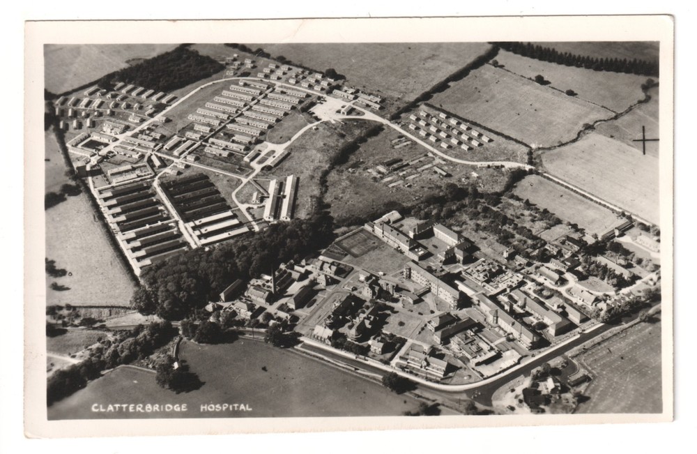 Clatterbridge Hospital, Bebington, Wirral - aerial view - c1950's Cheshire
