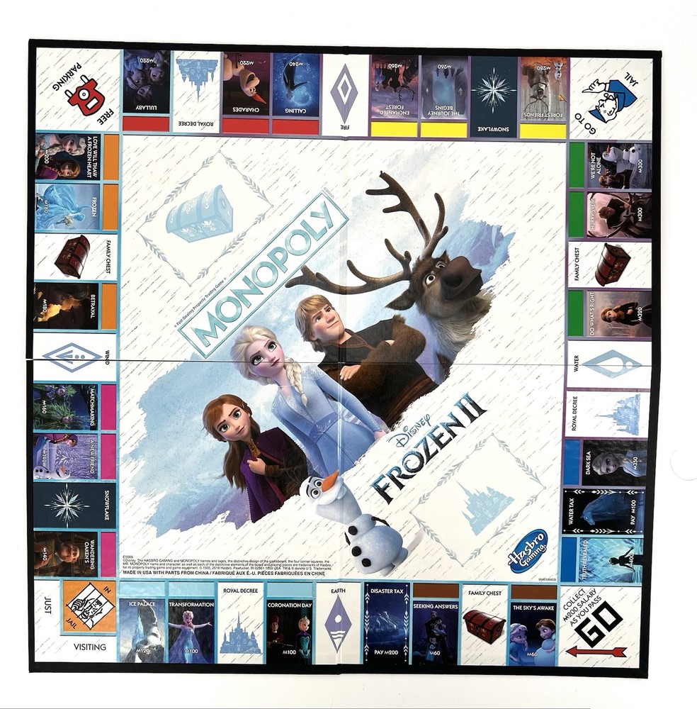 Hasbro Gaming Monopoly Disney Frozen II - Replacement Board ONLY
