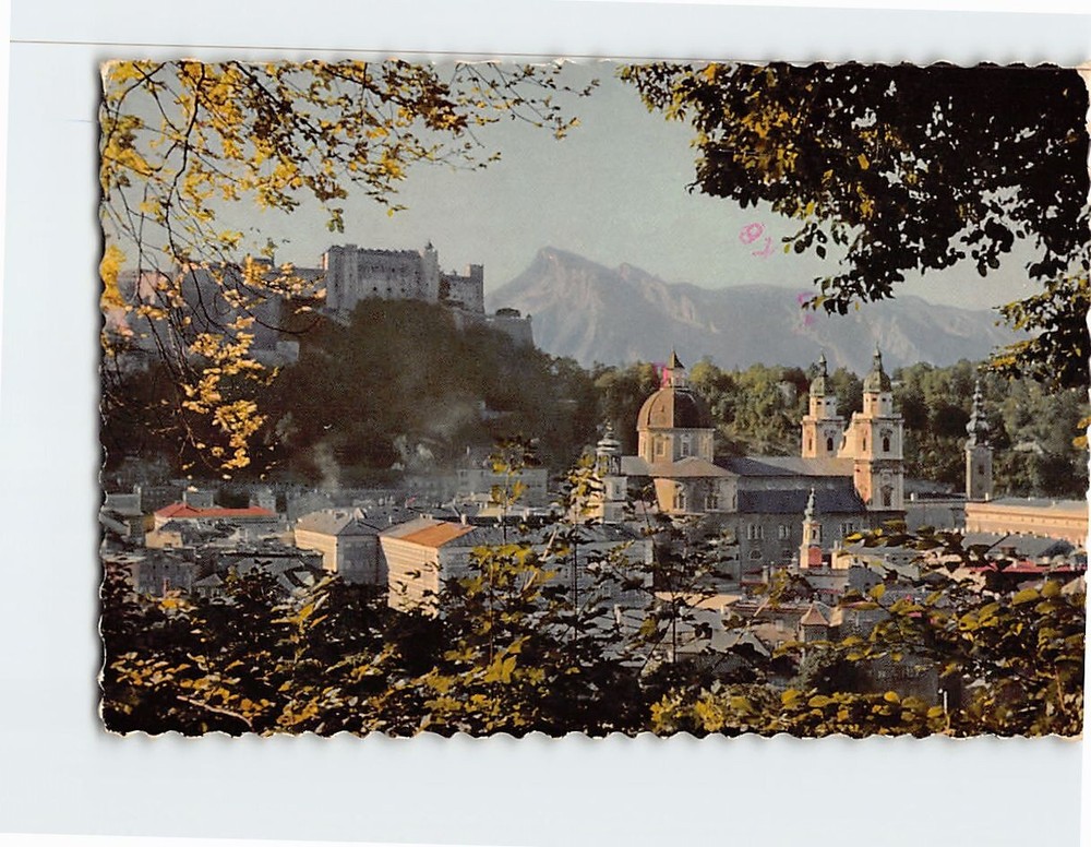Postcard Panoramic View Salzburg Austria
