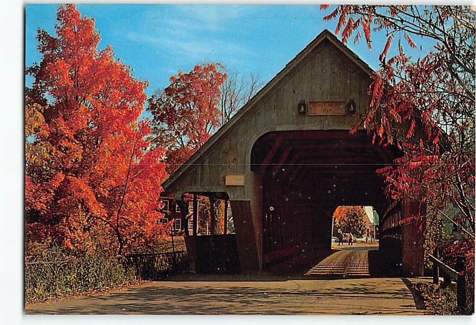 Postcard Middle Bridge Woodstock Vermont USA