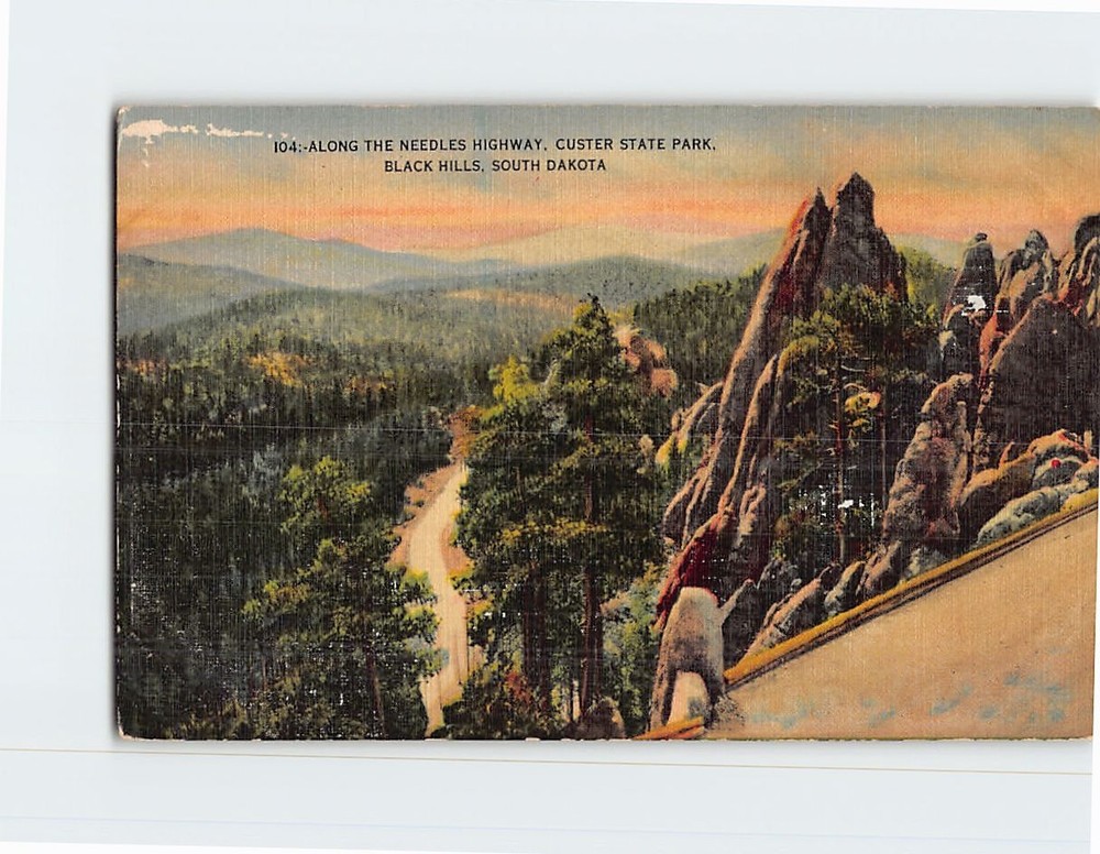 Postcard Along the Needles Highway Custer State Park Black Hills South Dakota