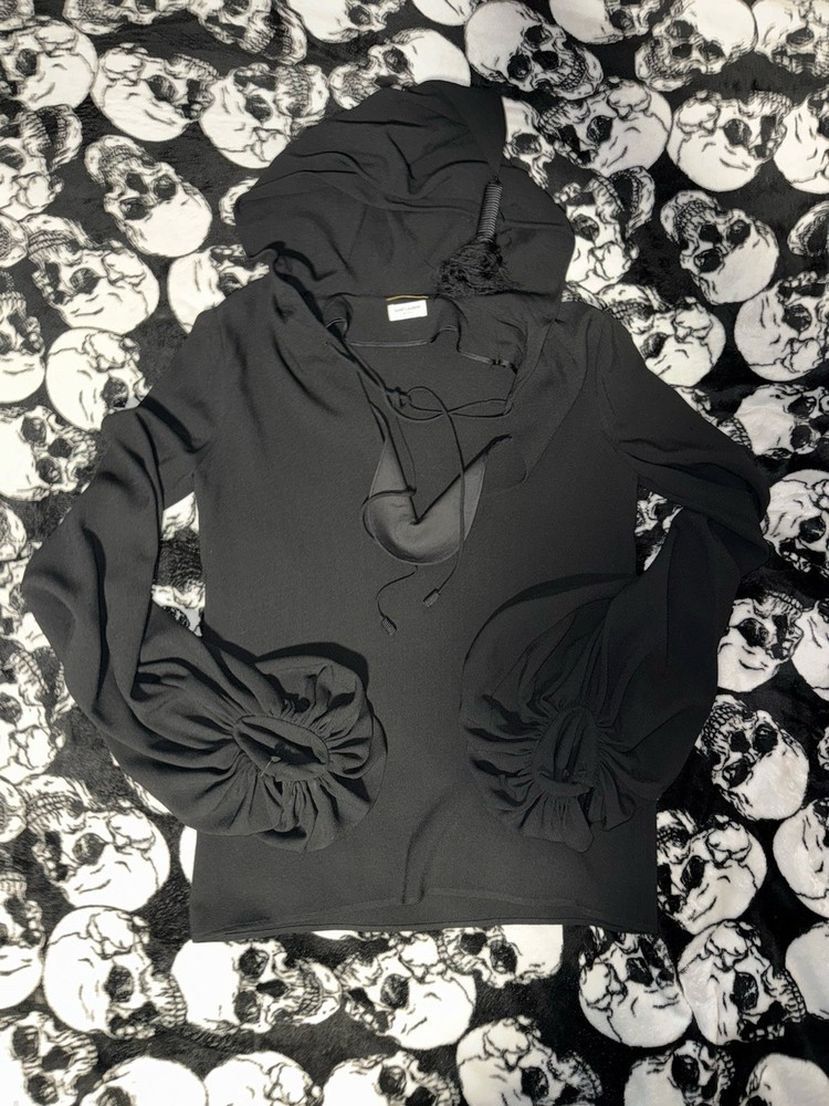 Saint Laurent YSL Black Blouse Women’s Hoodie