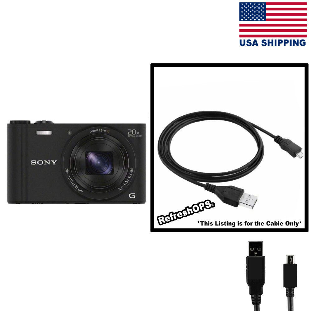 Sony Cyber-shot DSC-WX350 Digital Camera USB Cable Transfer Cord Replacement