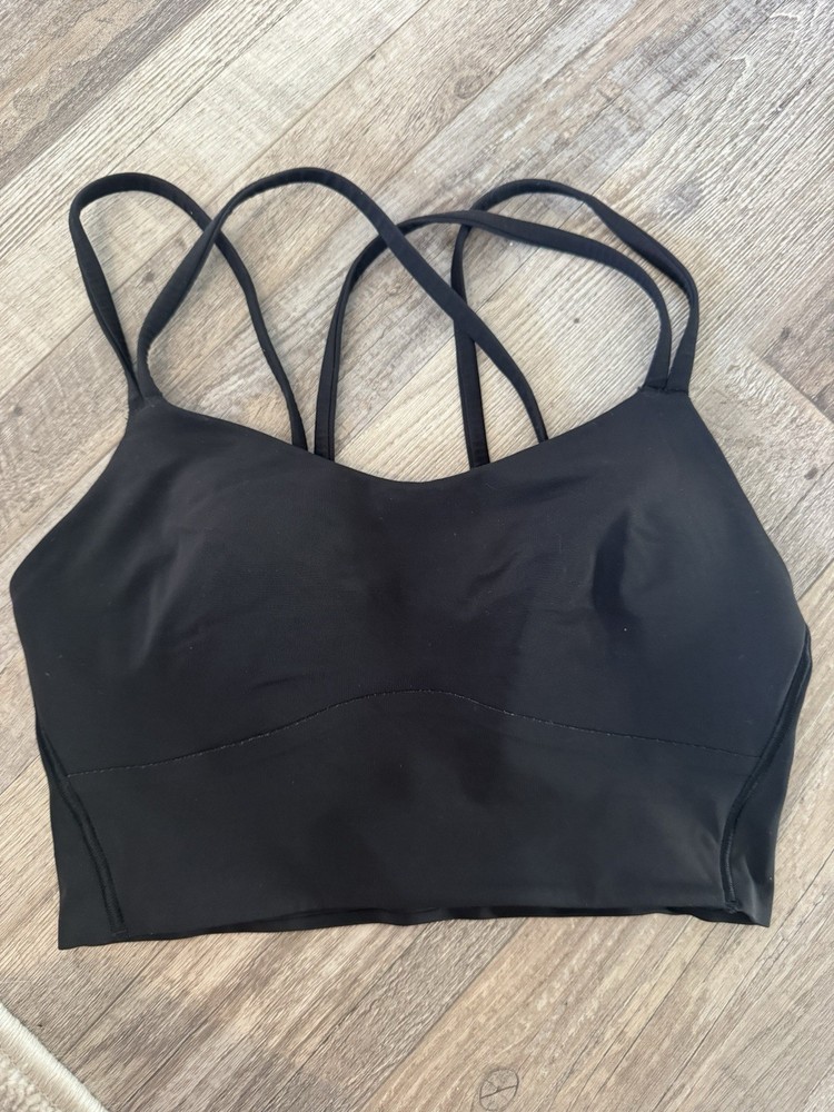 Lululemon Women's Like A Cloud Longline Bra Size 4 Light Support B/C Cup Black