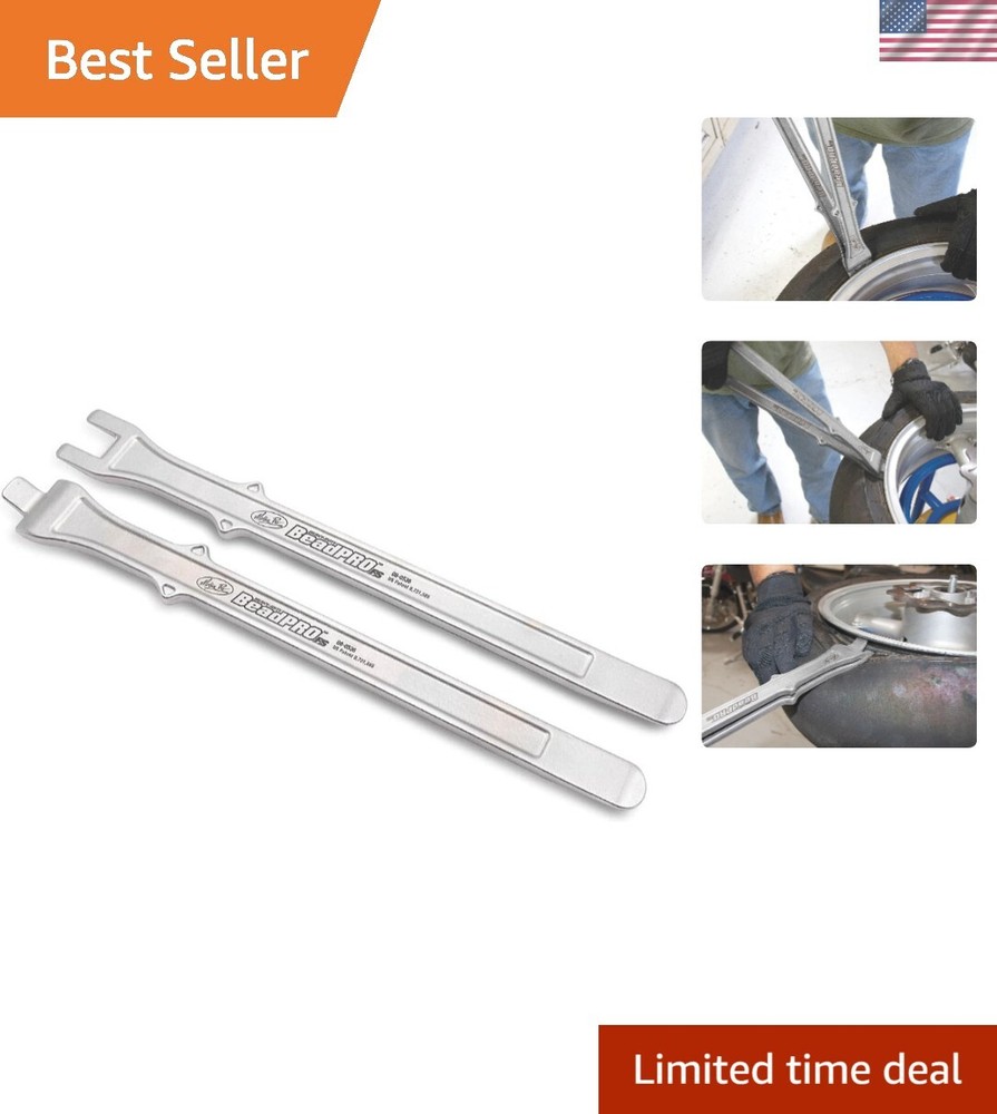 Heavy Duty BeadPro Steel Motorcycle Tire Bead Breaker and Lever Set