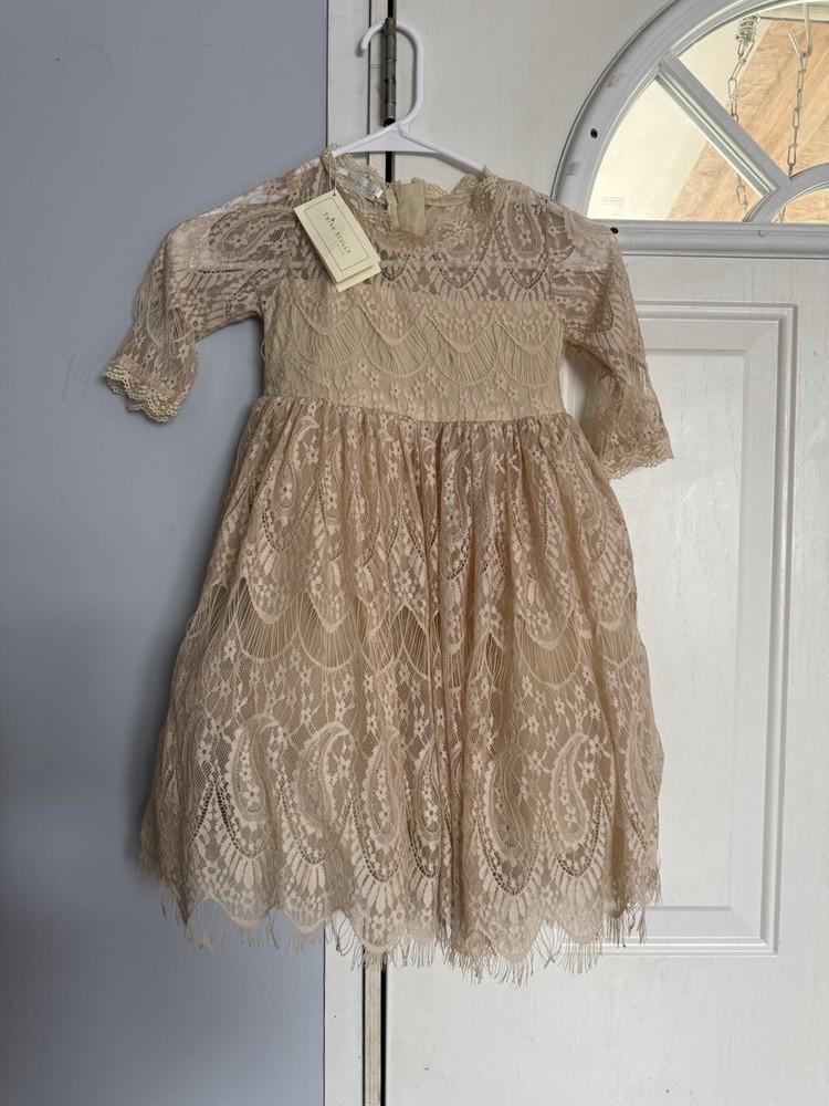 Trish Scully Girls Red Fancy Lace Dress Size 6