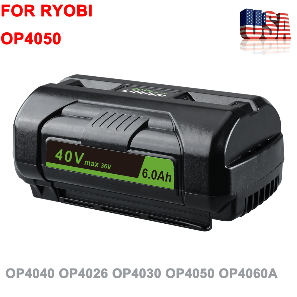 40V 6.0Ah High-Capacity Lithium-Ion Battery for Ryobi OP4050 OP40602
