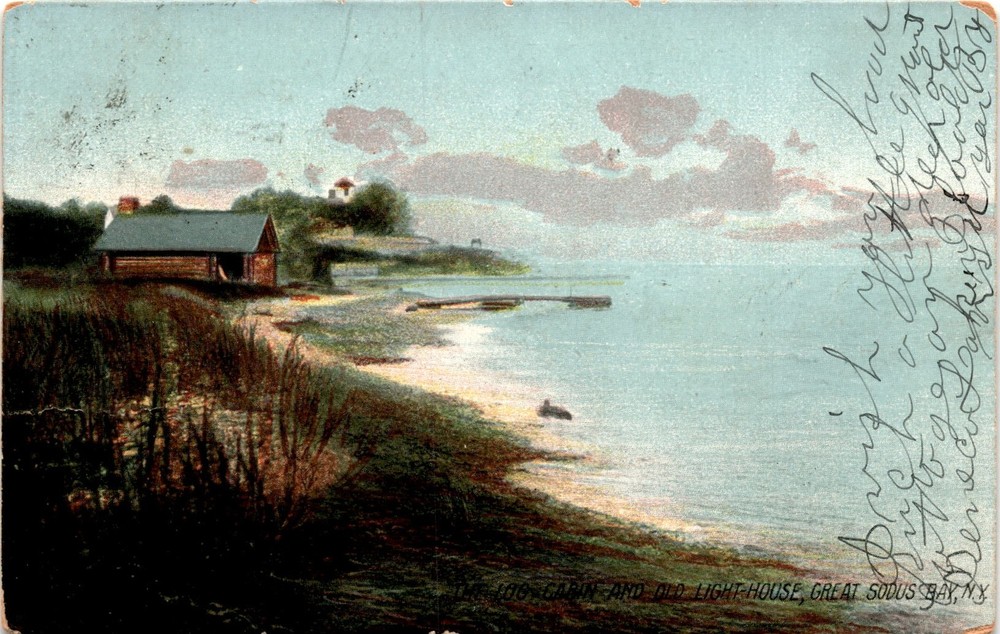 Dwight, Old Lighthouse, Great Sodus Bay, NY, Jan 17, Postcard