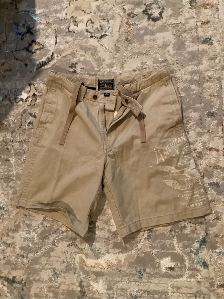 American Living Men's Relaxed Khaki Shorts, Mid-Rise, Size 36