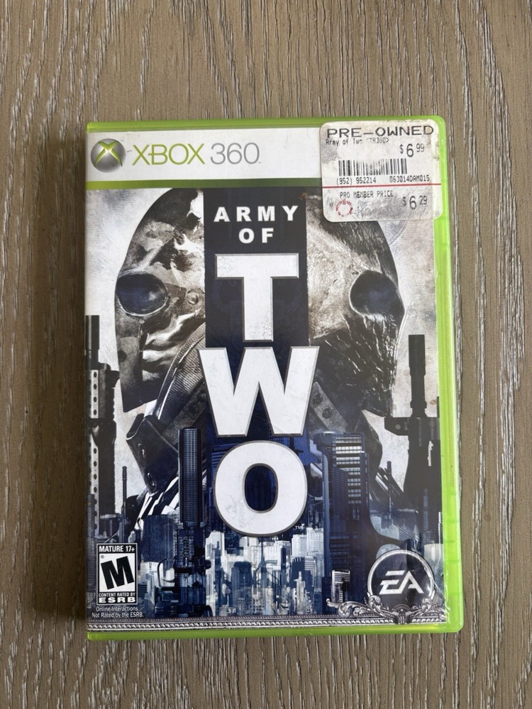 EA Army of Two Xbox 360 Shooter Game M NTSC-U/C 2008 Manual Included